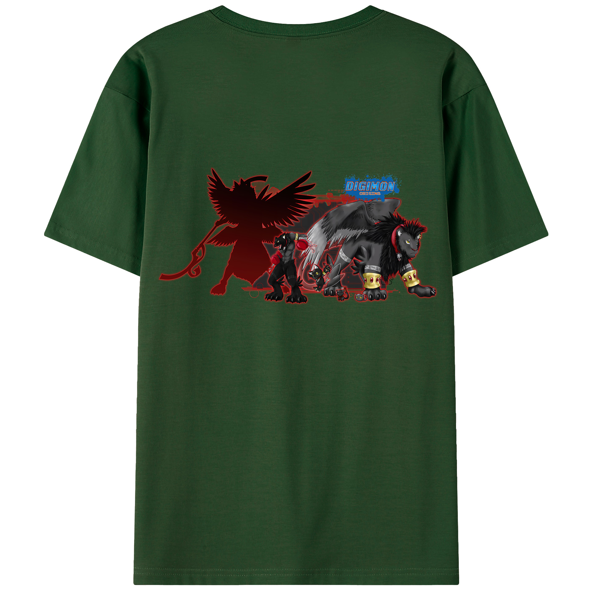 （画像用） Digimon デジタルモンスター/デジモン 綿100％半袖Tシャツ（背面プリント）